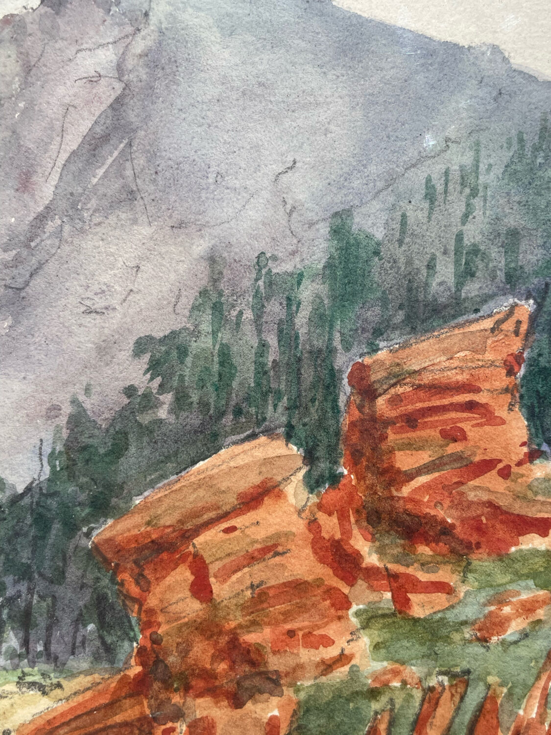 Painting painting watercolor marine early twentieth century