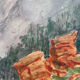 Tableau peinture aquarelle marine début XXe