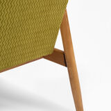 Fauteuil vert lime b-7727 des années 1970.