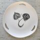 Cake dish Made in France hand painted "Rose Noire"