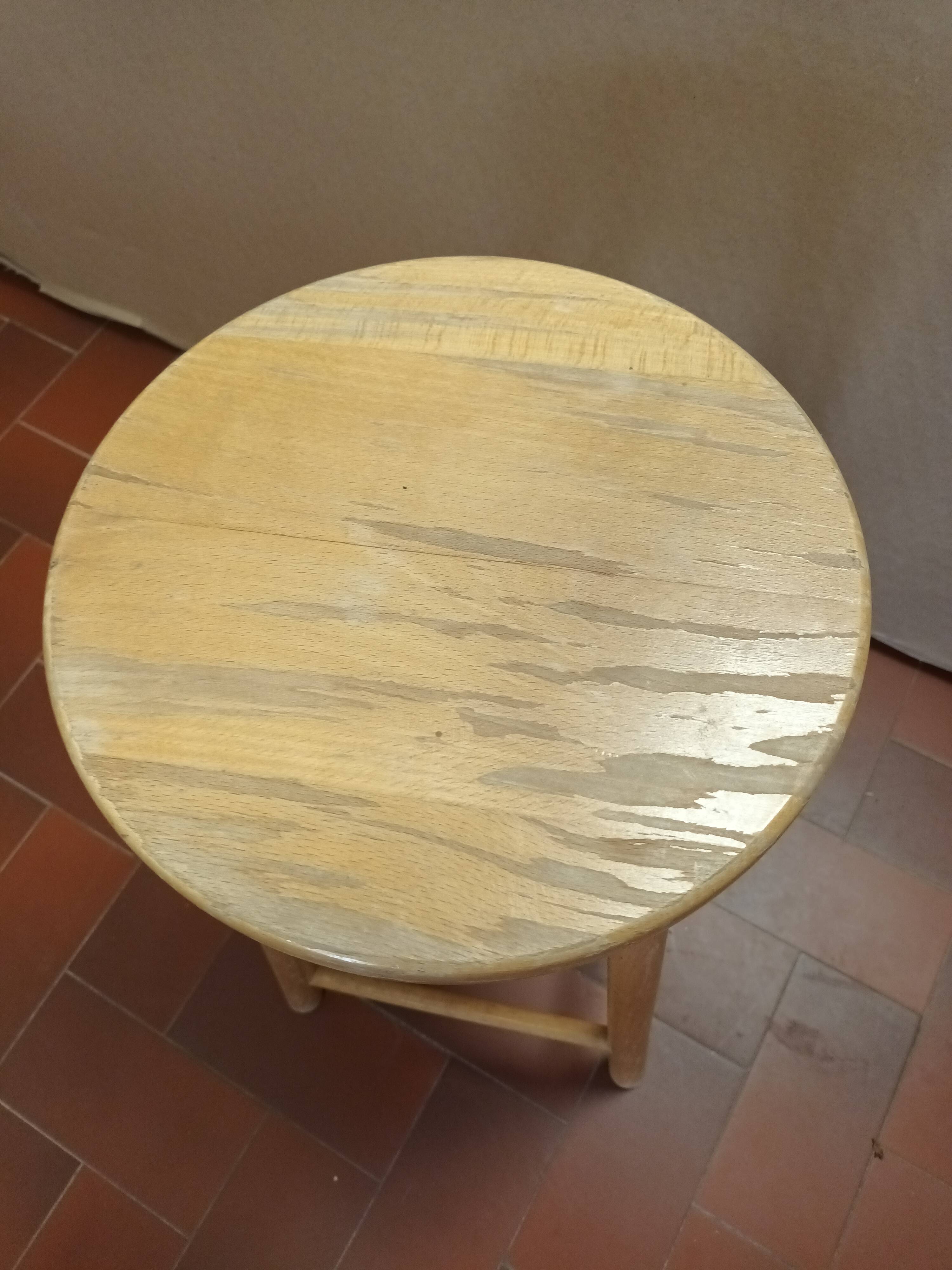 Beech wooden stool