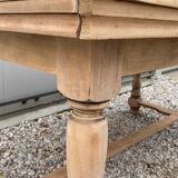 Table de ferme poncée rallonge jusqu'à 2,54m
