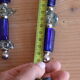 Italian blue glass service set.