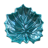 Plat feuille céramique verte Vallauris