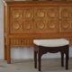 Early 20th-century mahogany vanity stool, made by a Danish cabinetmaker.