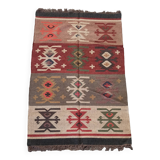Kilim rug in jute and cotton. 125cm x 195cm