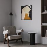 Painting in beige and ochre relief