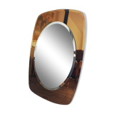Smoked vintage bevelled mirror - 93x63cm