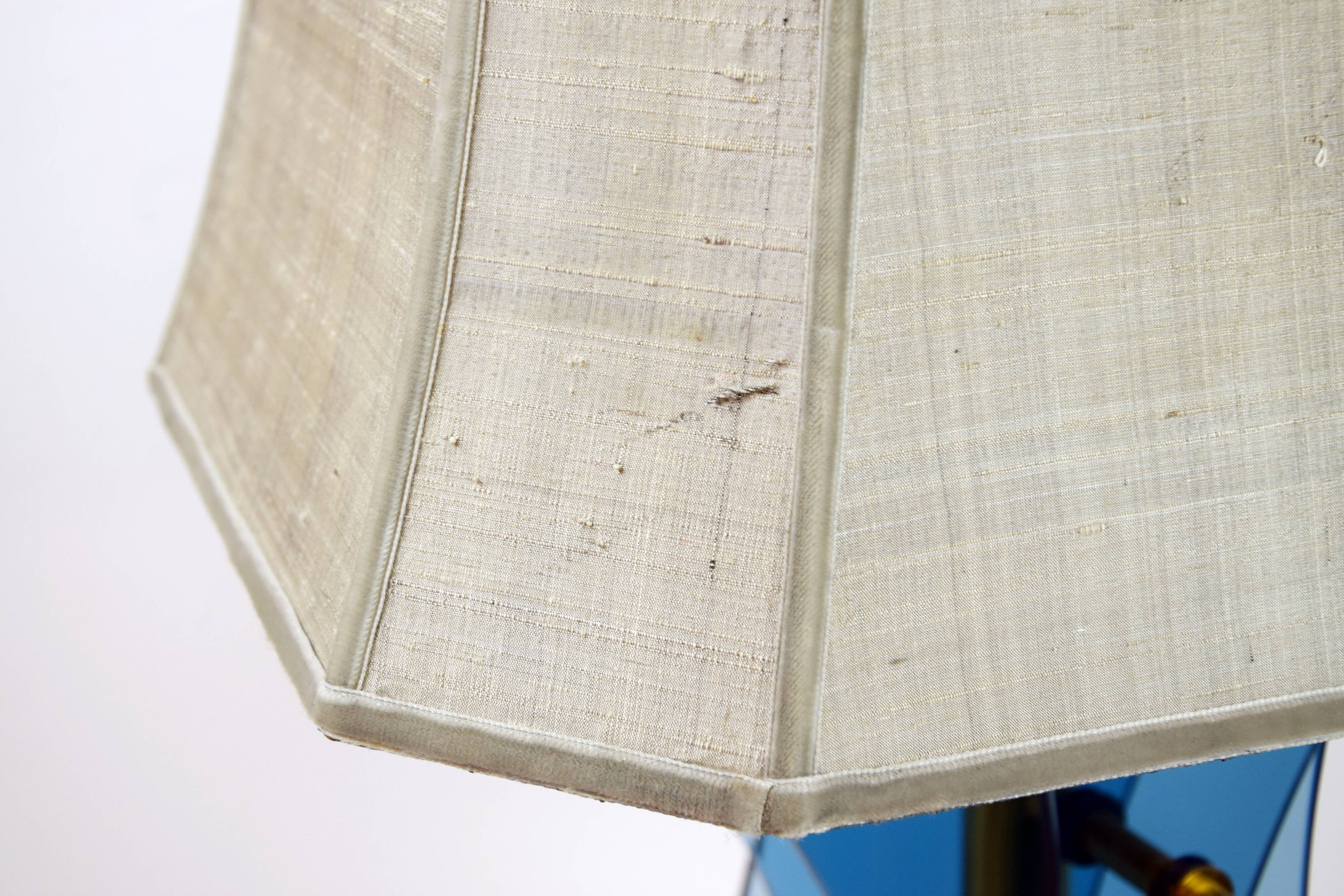 Lampe italienne, piètement en verre, années 60