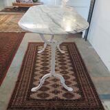Marble and cast iron bistro table