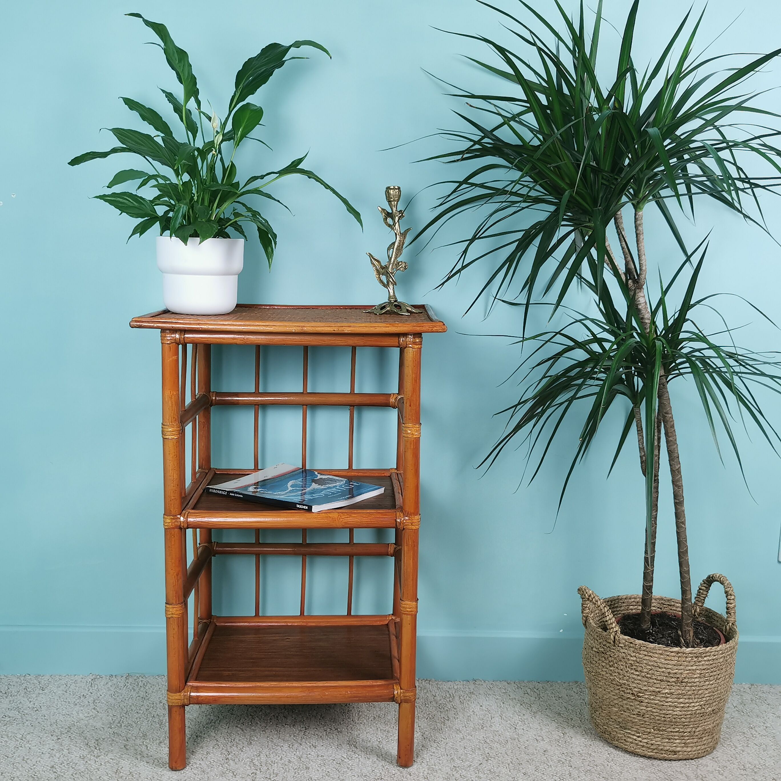 Rattan shelf