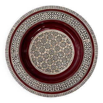 Assiette bois et nacre