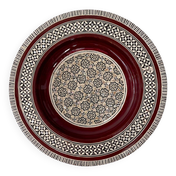 Assiette bois et nacre