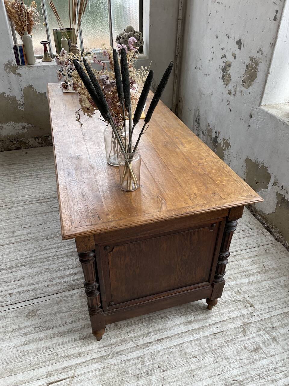 Comptoir en chêne drapier chêne 1900