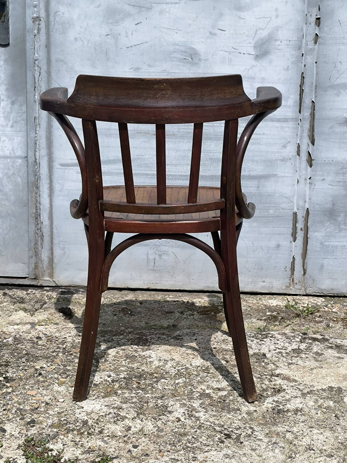 Authentic vintage Baumann turned wood armchair