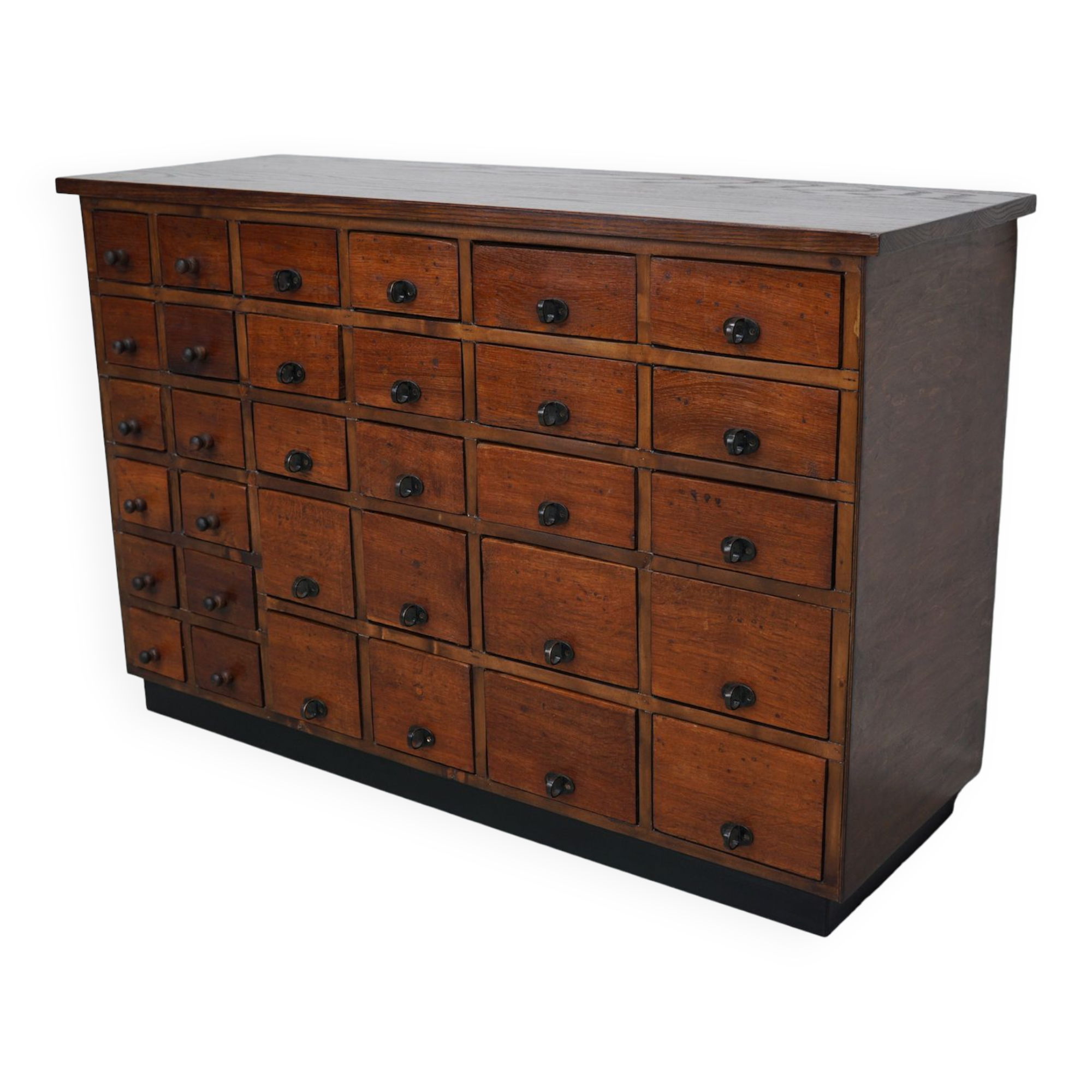 Vintage dutch oak jewelers / watchmakers cabinet, circa 1930