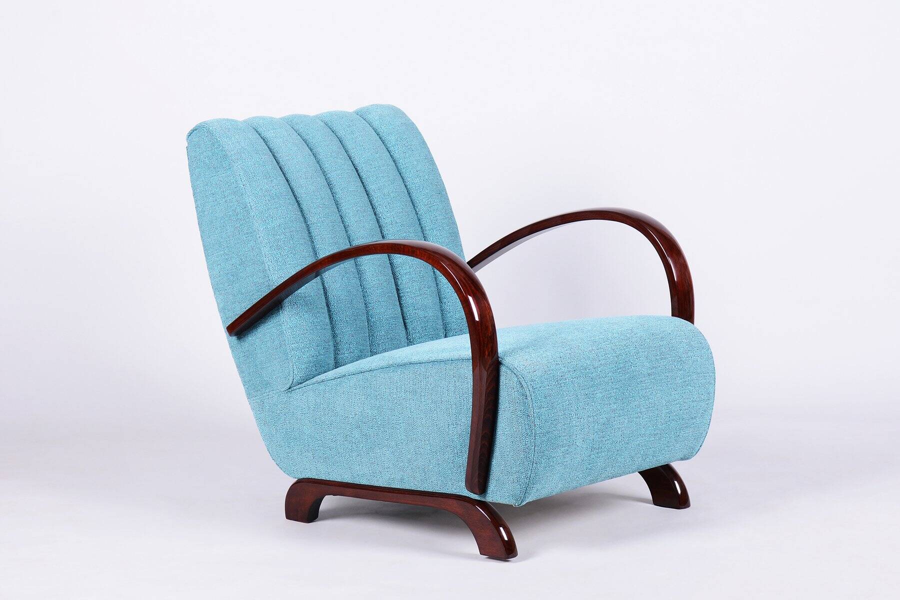 Art Deco Walnut Armchair by J. Halabala for Up Zavody, Czech, 1930s
