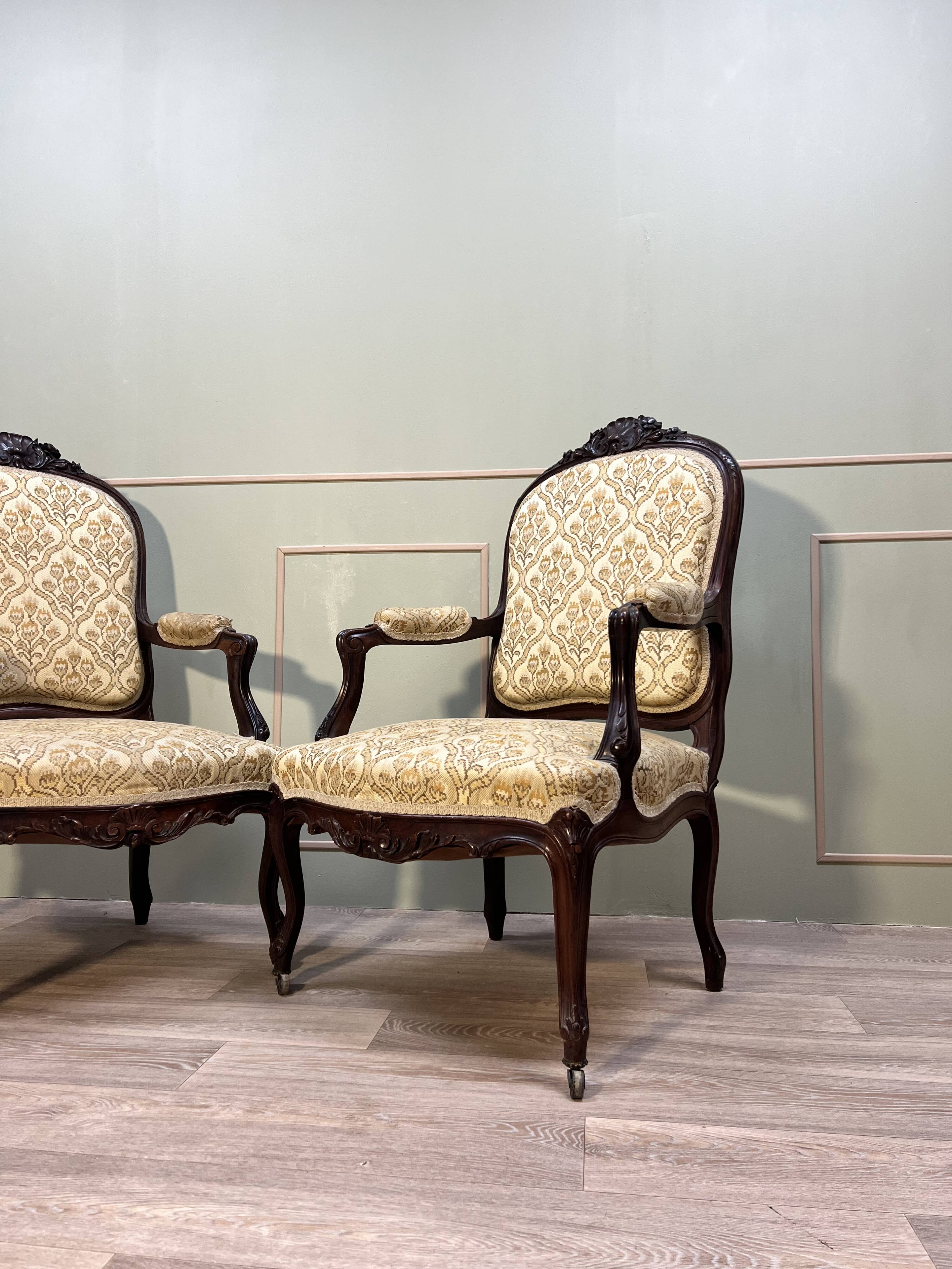 Pair Of Regency Style Flat Back Armchairs 19th Century
