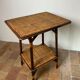 Wood and rattan table
