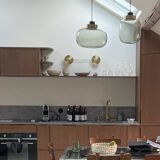 Two Legier suspensions, smoked glass