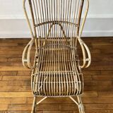 Vintage rattan rocking chair