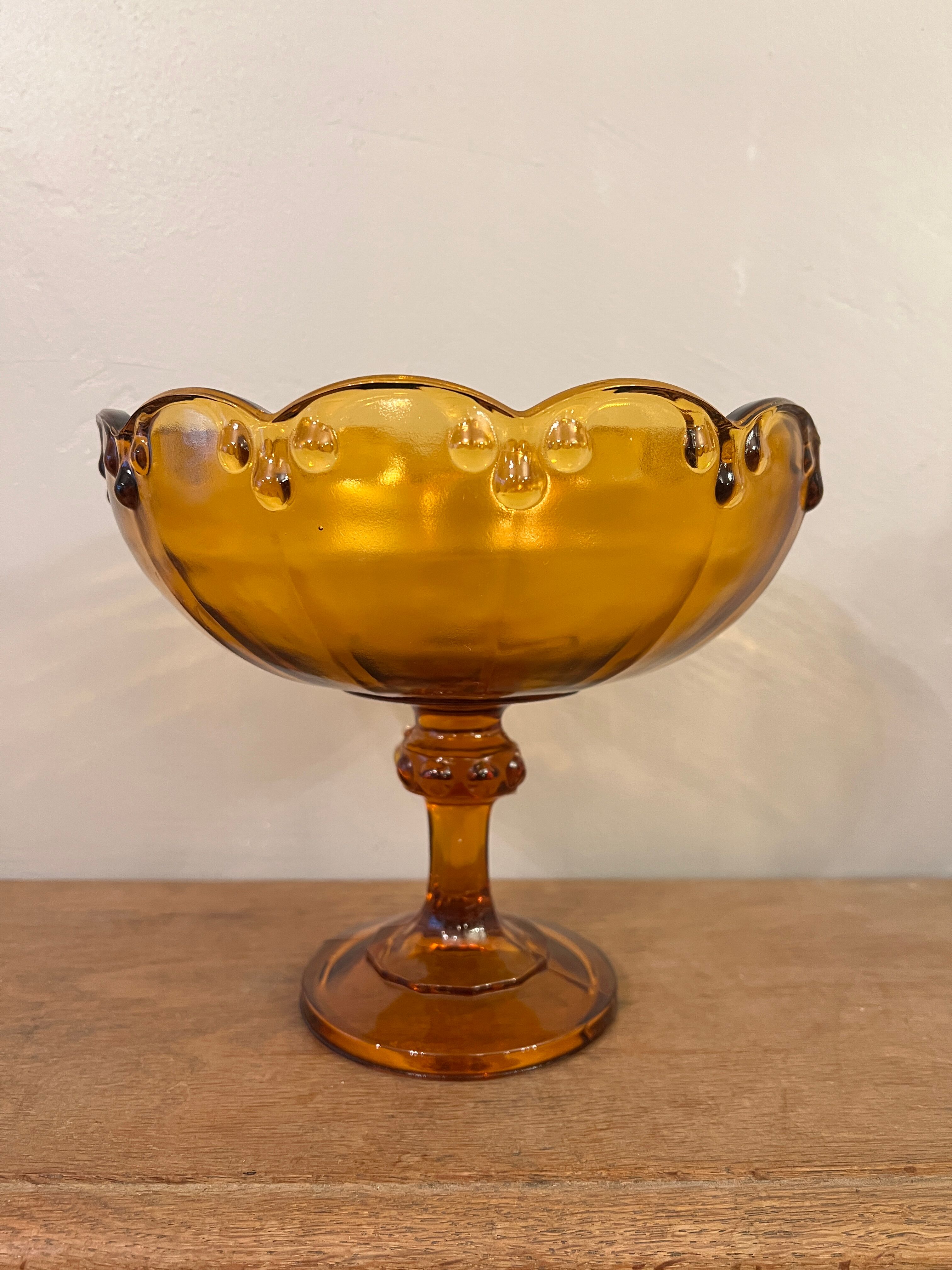 Pop up Christmas 2022 - Amber glass compotier