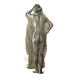 Painting "Nude of a woman" enhanced academic drawing dating from 1911