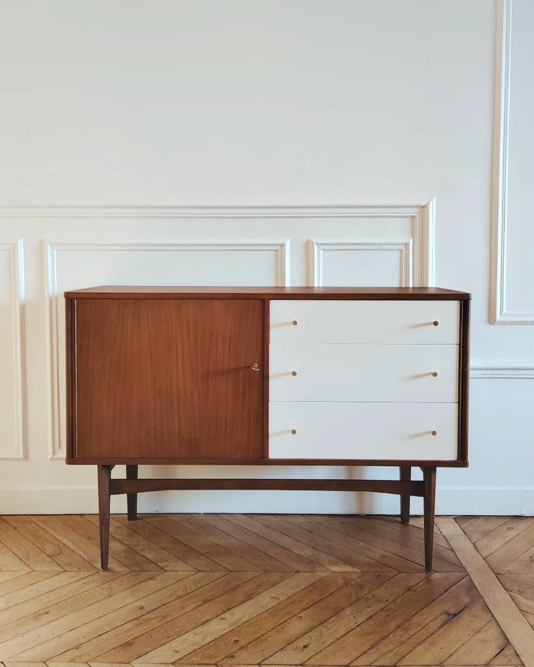 Renovated vintage buffet/enfilade, Scandinavian style, 1960s.