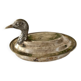 Duck Serving Platter – Vintage French EPNS Silver Plated Game Dish