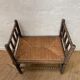 Turned wooden bench