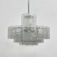 Mid-century design Doria Leuchten glass chandelier, 1970s