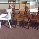 Set of 18 mismatched wooden bistro chairs - vintage