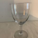 8 old blown and different foot wine glasses