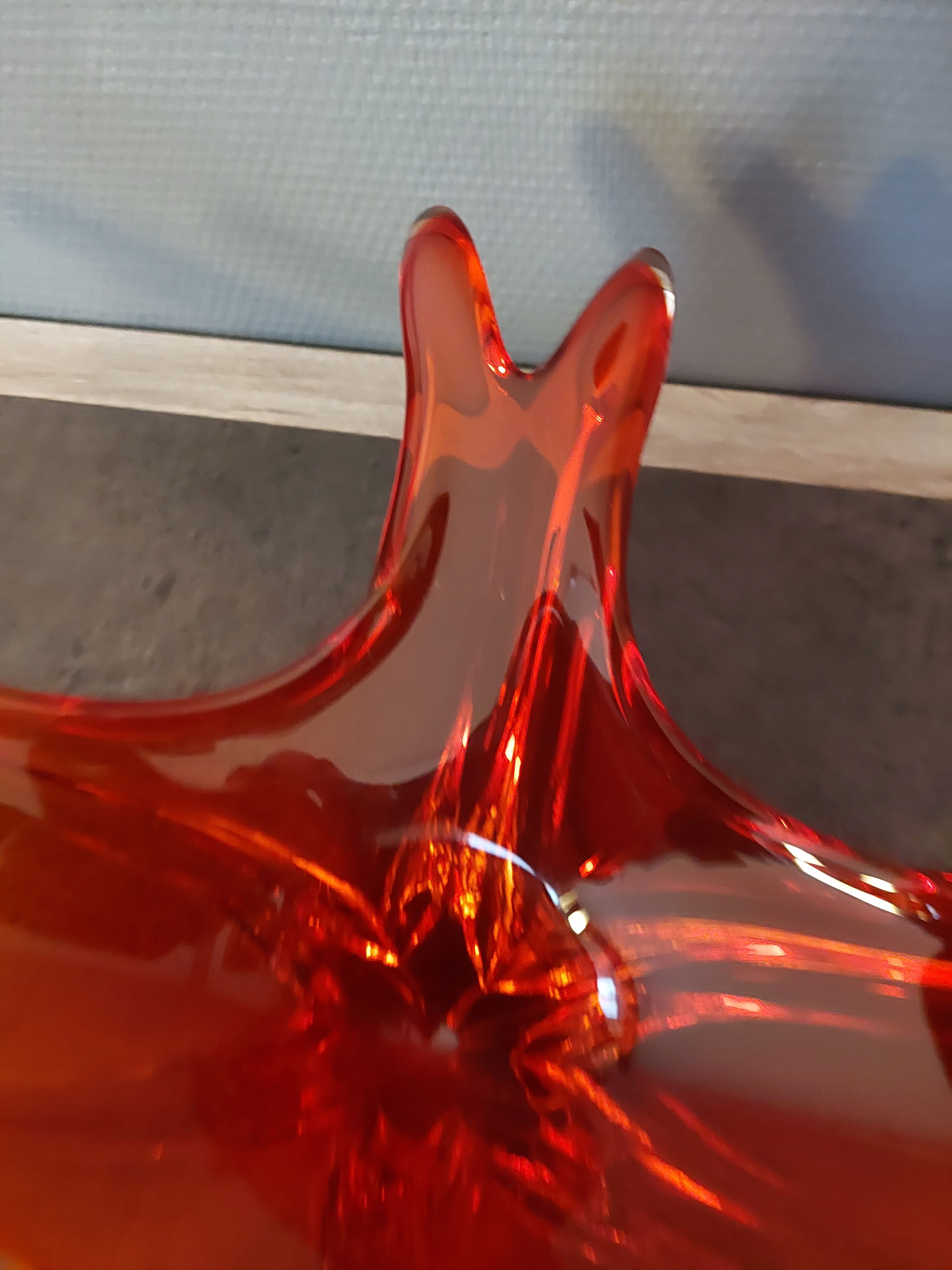 Vintage Red Fruit Cup - Glass