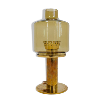 Hans-Agne Jakobsson Table Lamp Model B-102 in brass and glass, 1960s, Sweden