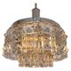 Midcentury Glass Chandelier by Kinkeldey, Germany, 1970s