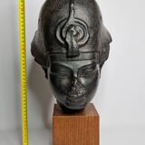 Bust of Amenophis III in patinated plaster in imitation of stone, 45 cm