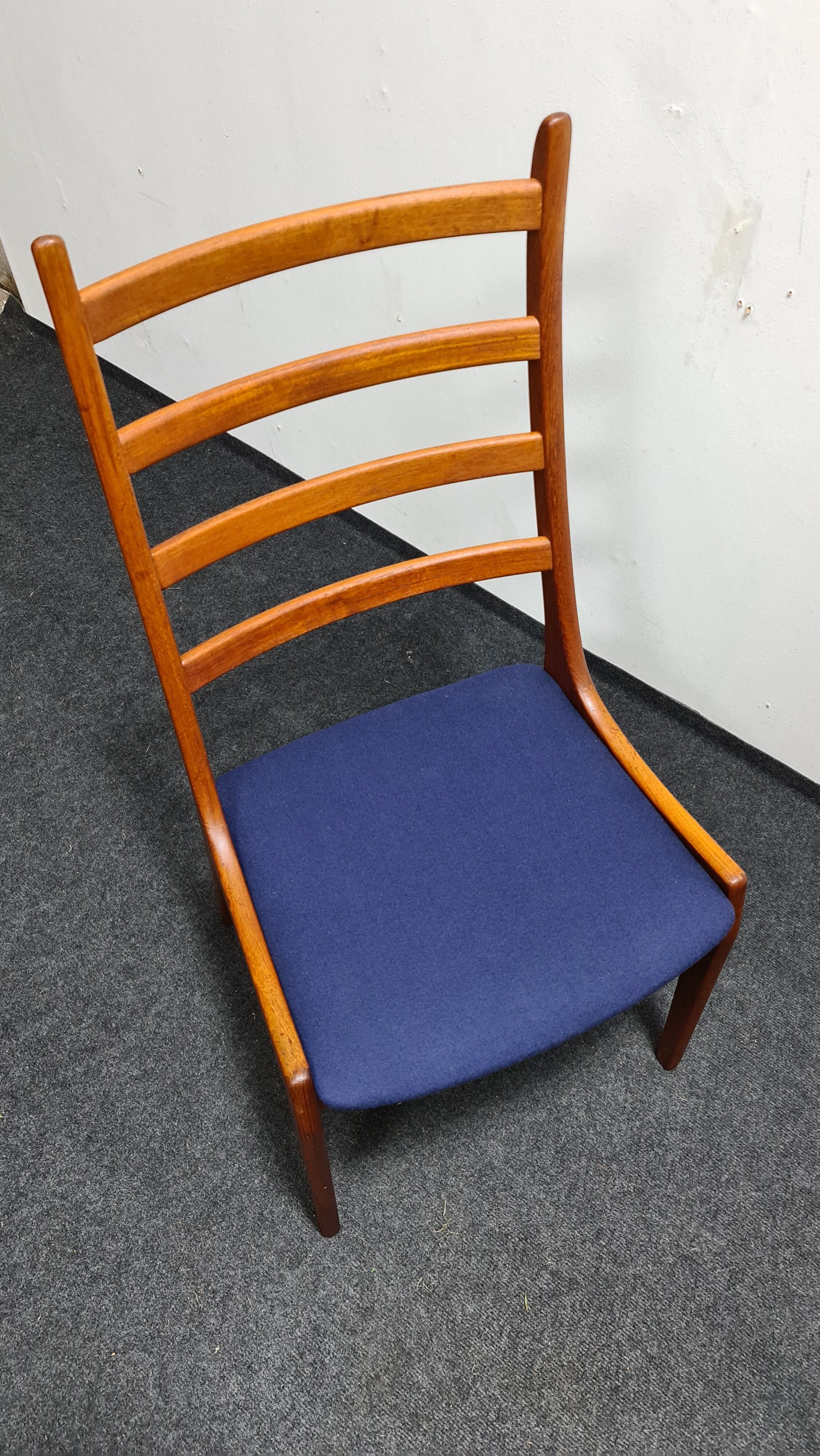 Vintage Danish design teak Dinning chairs by Kai Kristiansen for K  S mobel Denmark