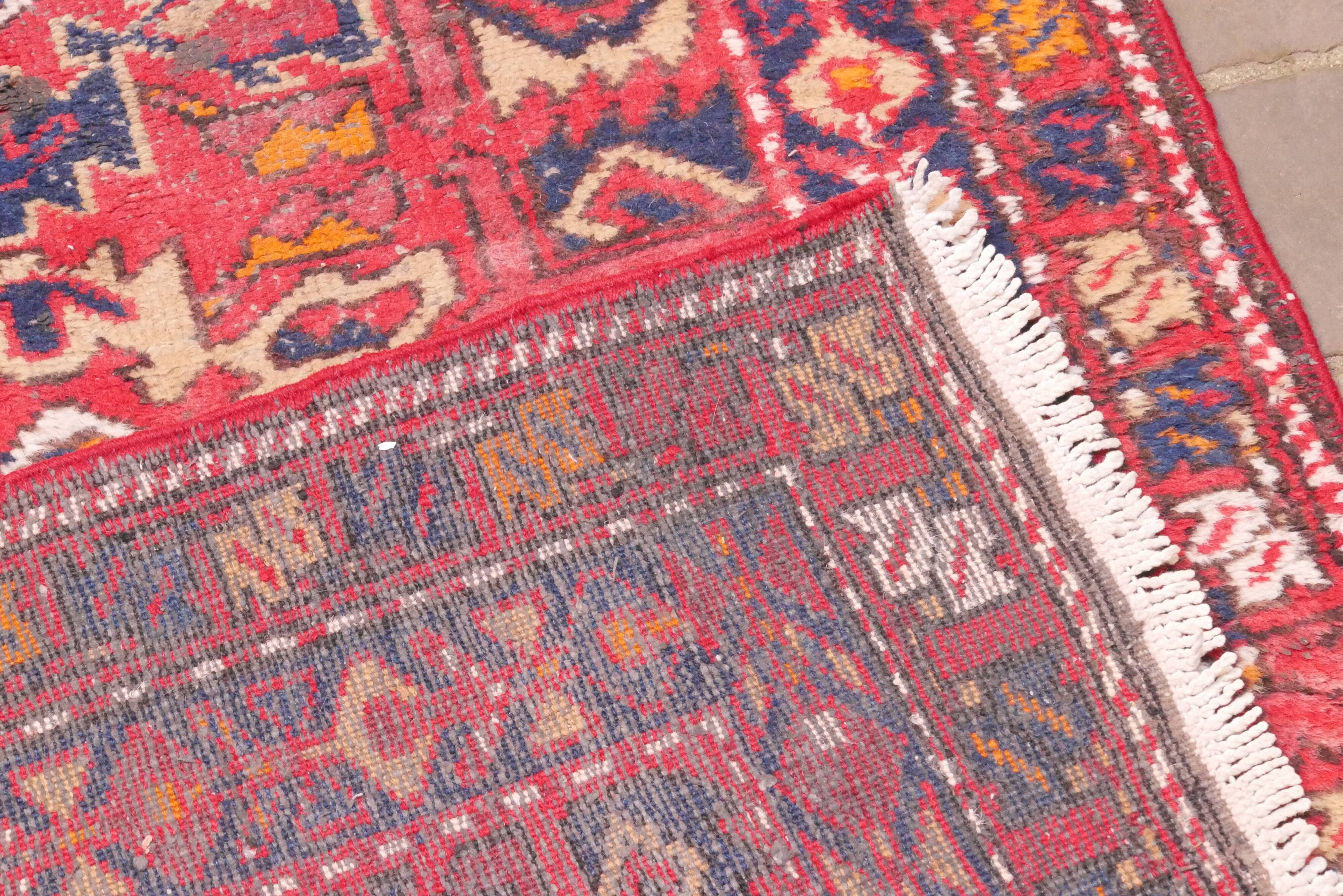 Handmade Oriental carpet of Persian corridor Hamadan