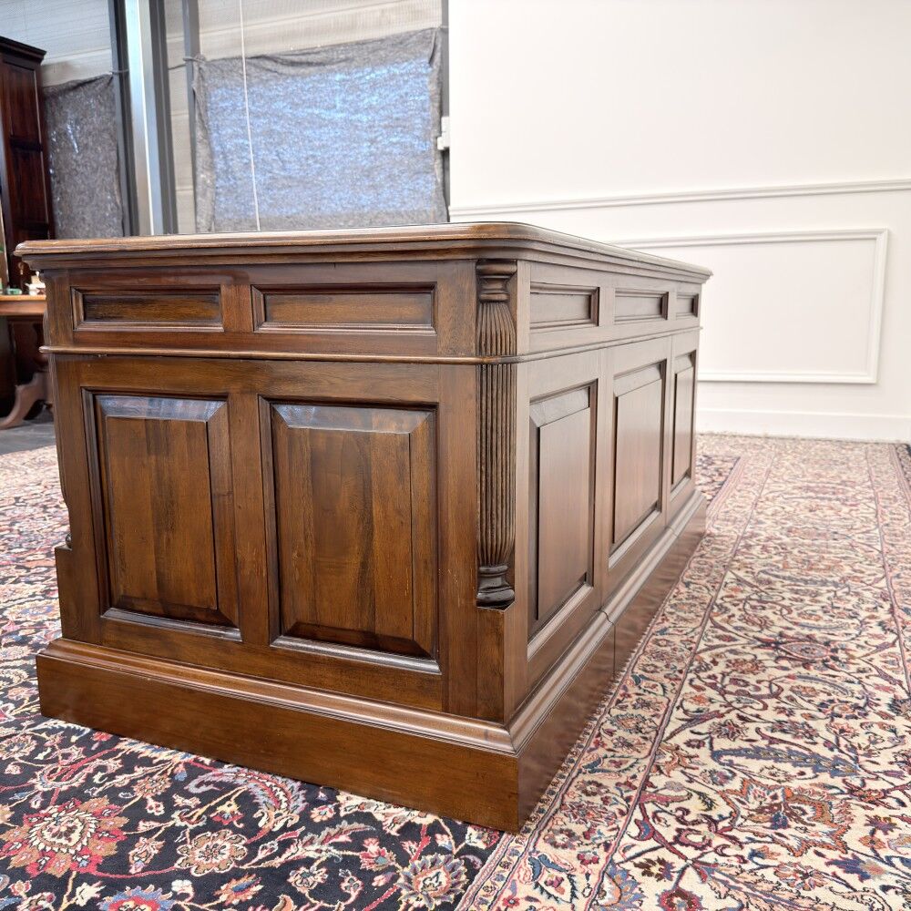 Classic English Chesterfield Desk with Backboard