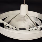 Satin white lacquered metal hanging from the 1960s