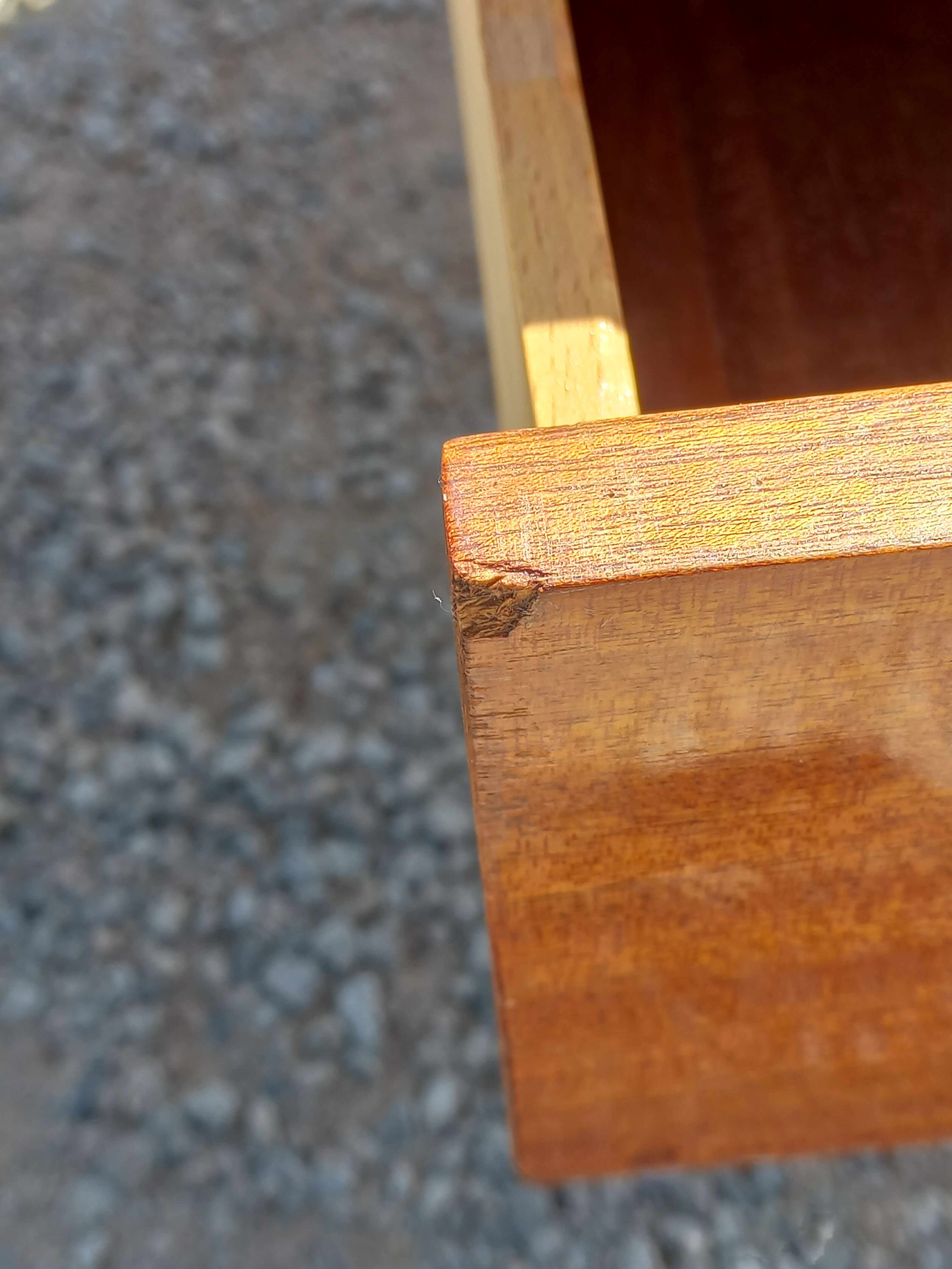 Desk of the 60s in mahogany base metal tubes 2 drawers