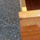 Desk of the 60s in mahogany base metal tubes 2 drawers