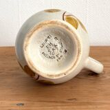 Vintage Maine St Amand earthenware pitcher with floral decorations