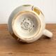 Vintage Maine St Amand earthenware pitcher with floral decorations