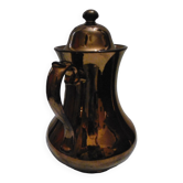 Jersey earthenware teapot - bronze color