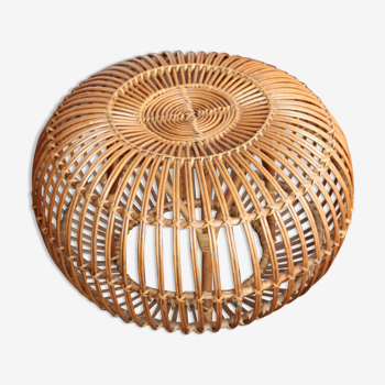 Ottoman pouf in Albini rattan