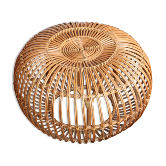 Ottoman pouf in Albini rattan