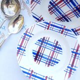 6 vintage grid plates St Amand