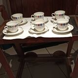 set of 6 Pagnossin ceramic tea cups and saucers from Treviso